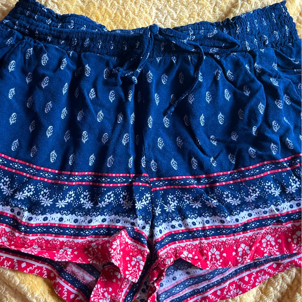 Girls Red White And Blue Shorts
